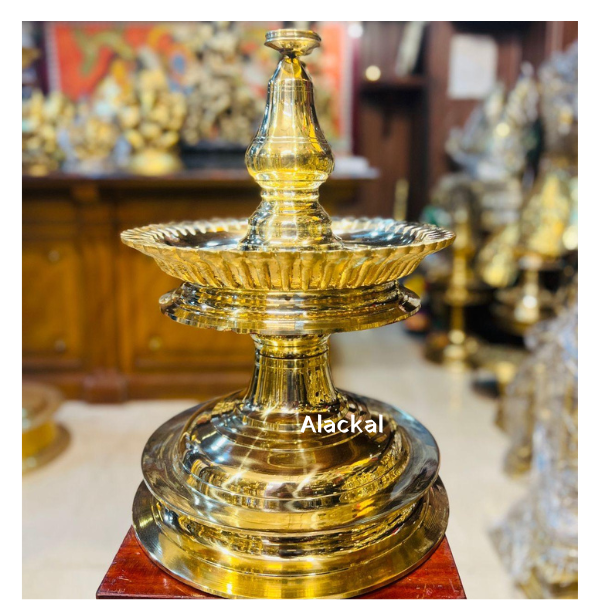 Handmade Bronze Bhadradeepam with 51 Wicks & Uruli – Traditional Kerala Temple Lamp | Alackal Bell Metals, Mannar