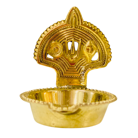 BRASS SHANKH CHAKRA TILAK DIYA FOR PUJA RITUALS | RETURN GIFT