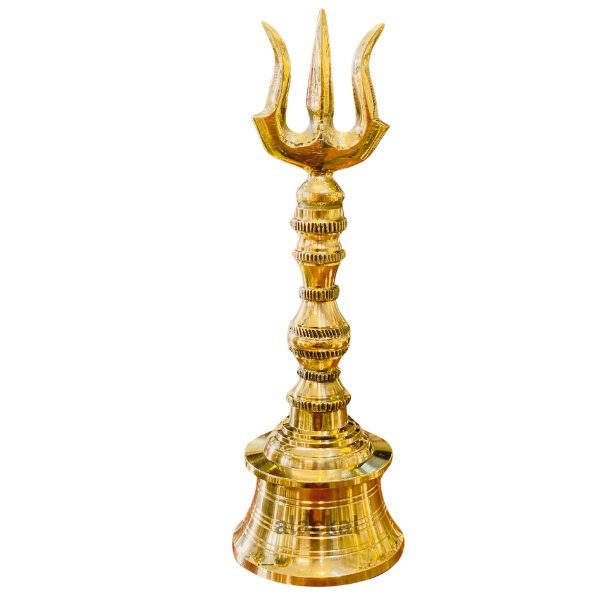 BRASS POOJA  BELL WITH THRISHOOL FOR POOJA RITUALS