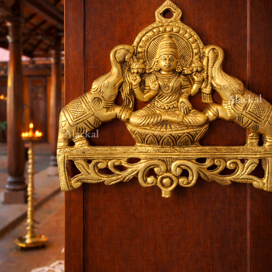 Handcrafted Brass Wall Hanging Maha Lakshmi | Traditional Kerala Art | Alackal Bell Metals, Mannar