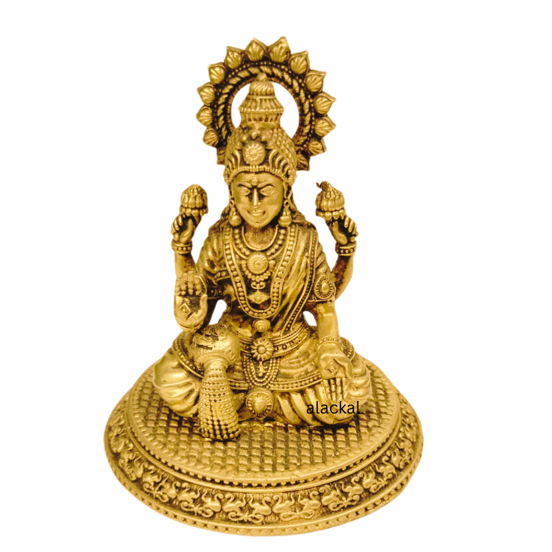 BRASS DHANALAKSHMI IDOL