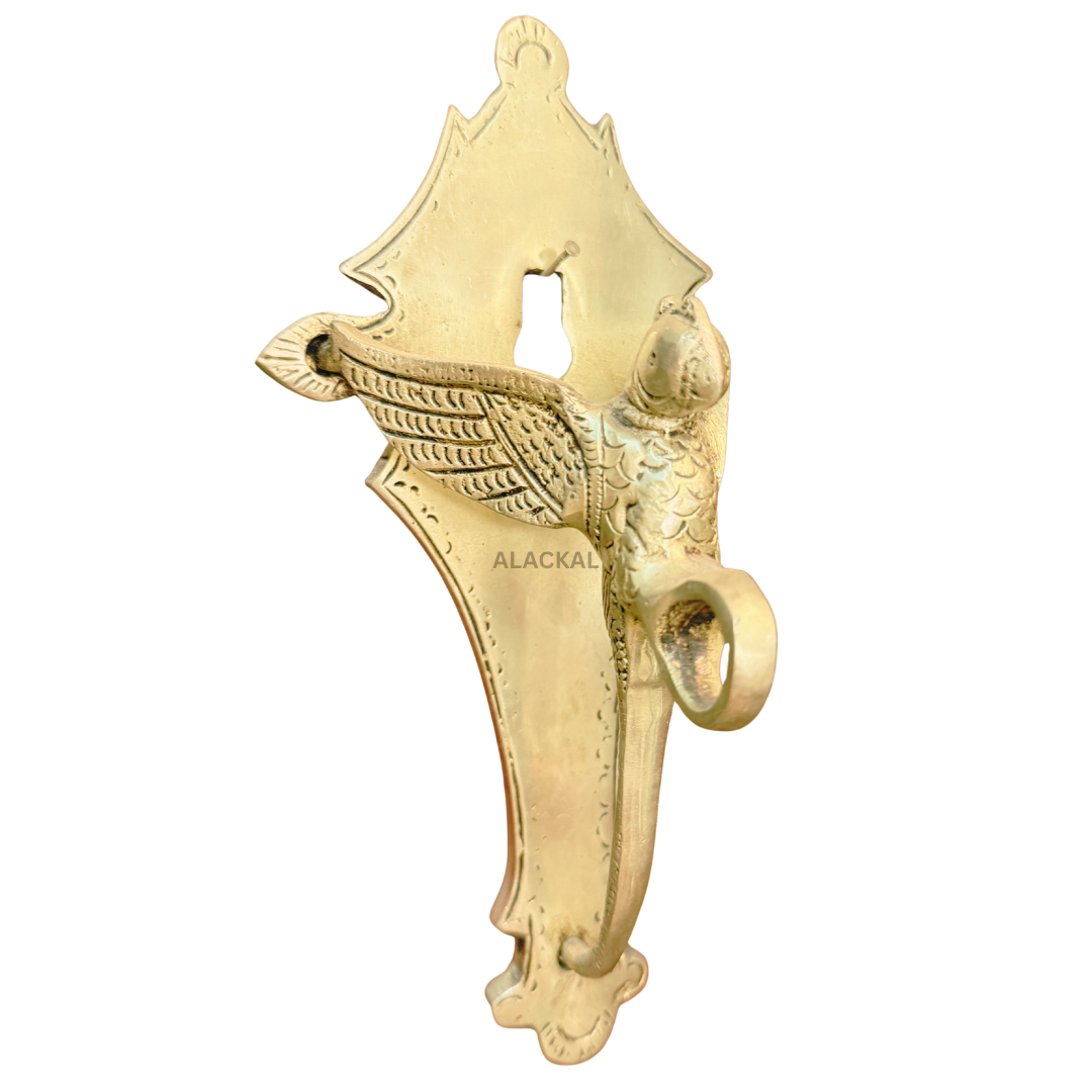 Brass Wall Mounted Bird Shaped Hook for Hanging Bell | Kerala Traditional Decor | Alackal Bell Metals Mannar