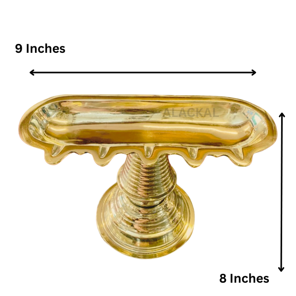 BRASS PAATHI VILAKKU WITH 5 THIRI | HANDMADE | MANNAR VILAKKU
