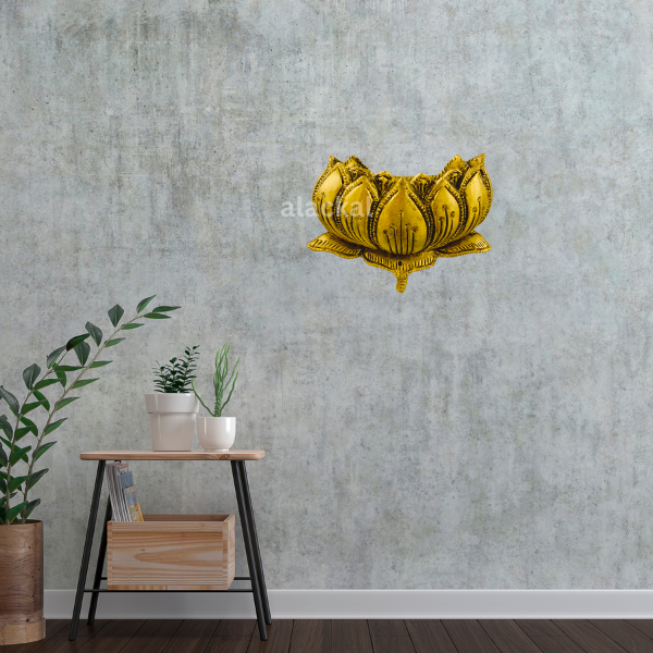 BRASS WALL HANGING LOTUS | WALL DECOR