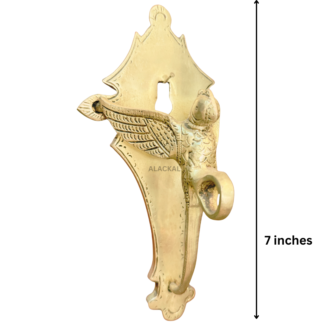 Brass Wall Mounted Bird Shaped Hook for Hanging Bell | Kerala Traditional Decor | Alackal Bell Metals Mannar