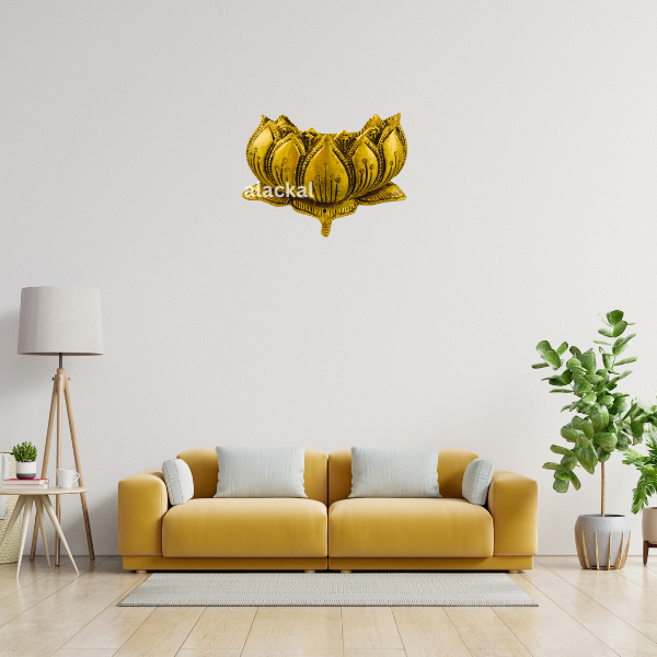 BRASS WALL HANGING LOTUS | WALL DECOR