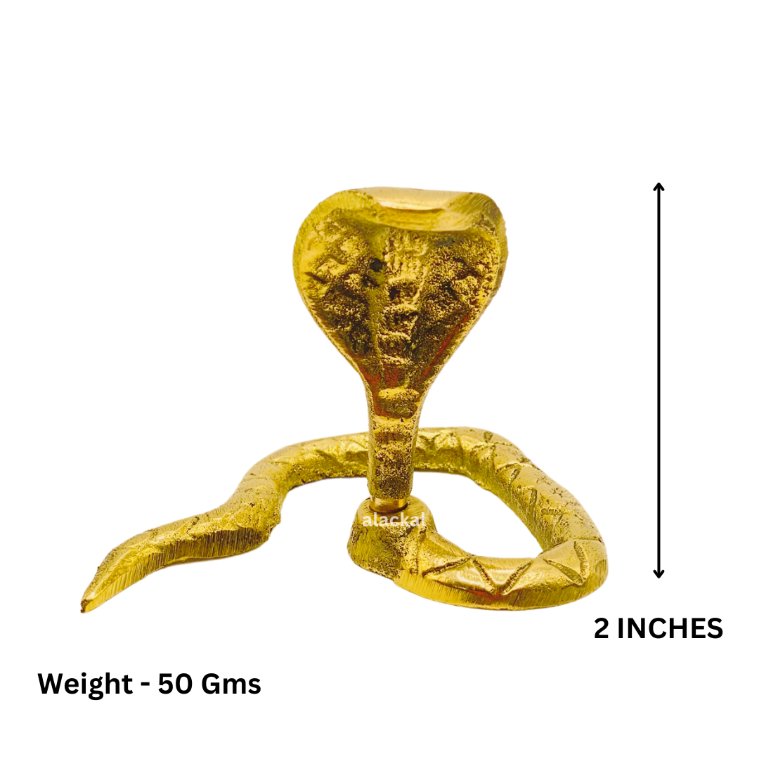 SMALL BRASS NAGARAJAVU | NAGA STATUE FOR POOJA RITUALS AT HOME
