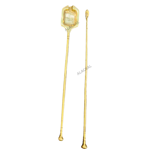 BRASS JHU AND SRU FOR POOJA RITUALS IN TEMPLE | GANAPATHY HOMAM