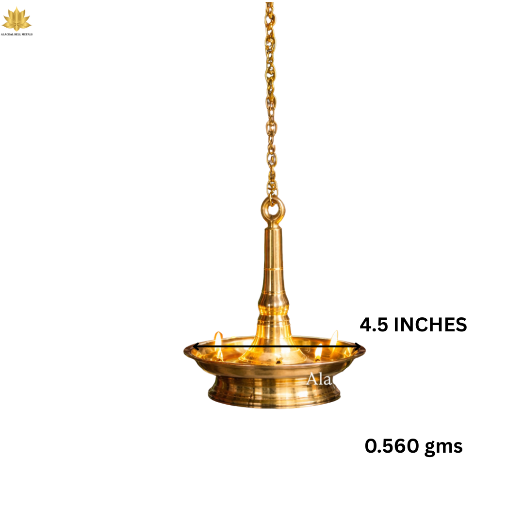 Traditional brass hanging vilakku from Mannar Kerala