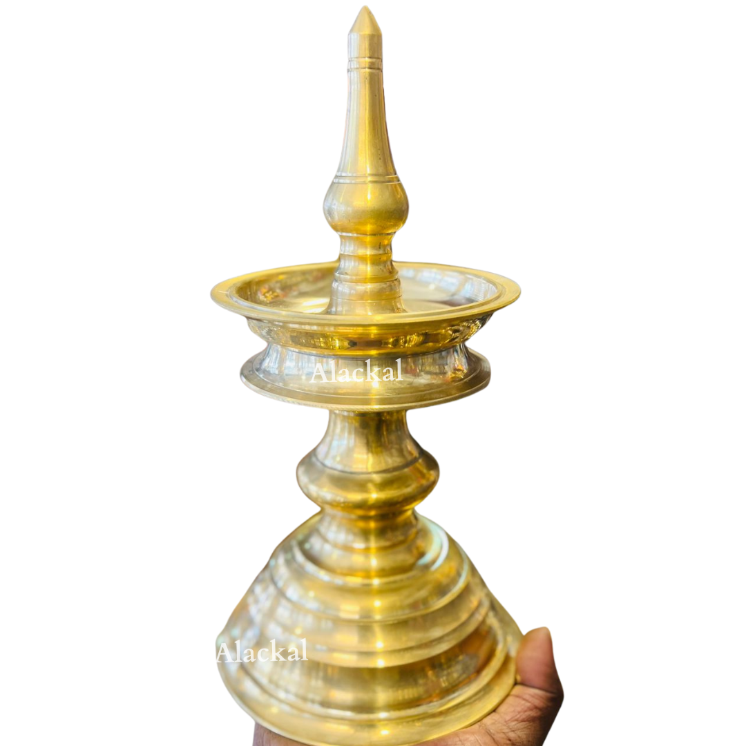 Handmade Maha Lakshmi Vilakku for temple rituals – Alackal Bell Metals Mannar”