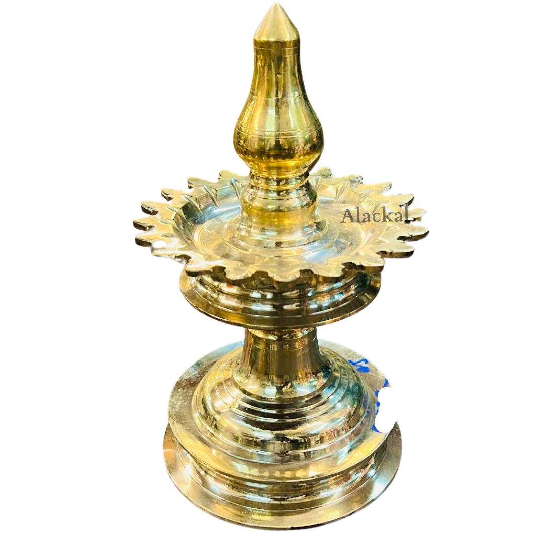Brass lightweight Bhadradeepam 5kg for temple rituals – Alackal Bell Metals”