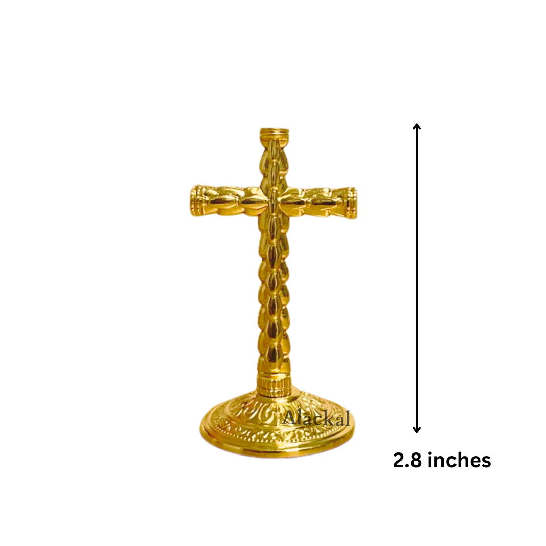 Spiritual brass cross ornament for faith and protection while driving
