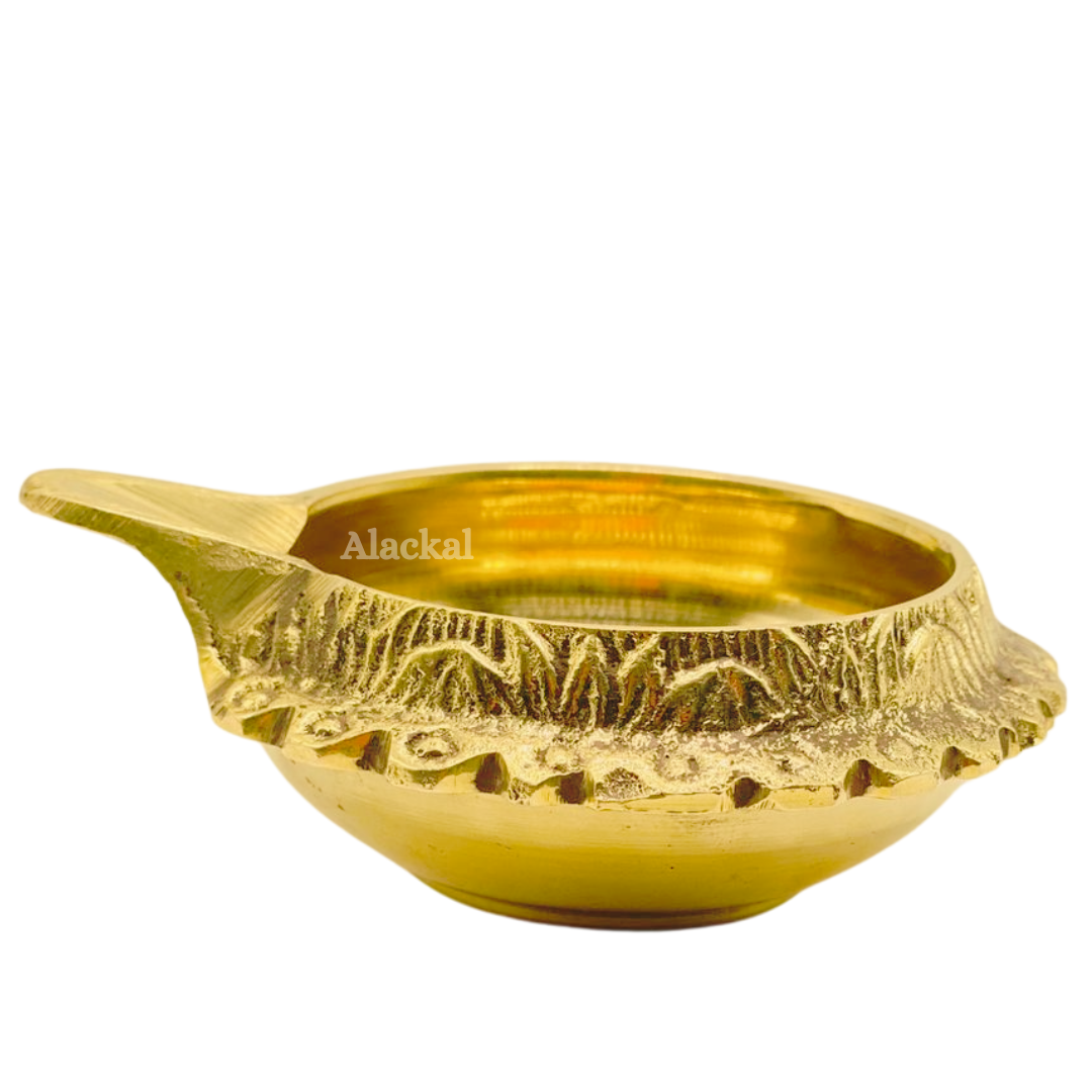 BRASS KUBERA LAMP - ALACKAL BELL METALS MANNAR 