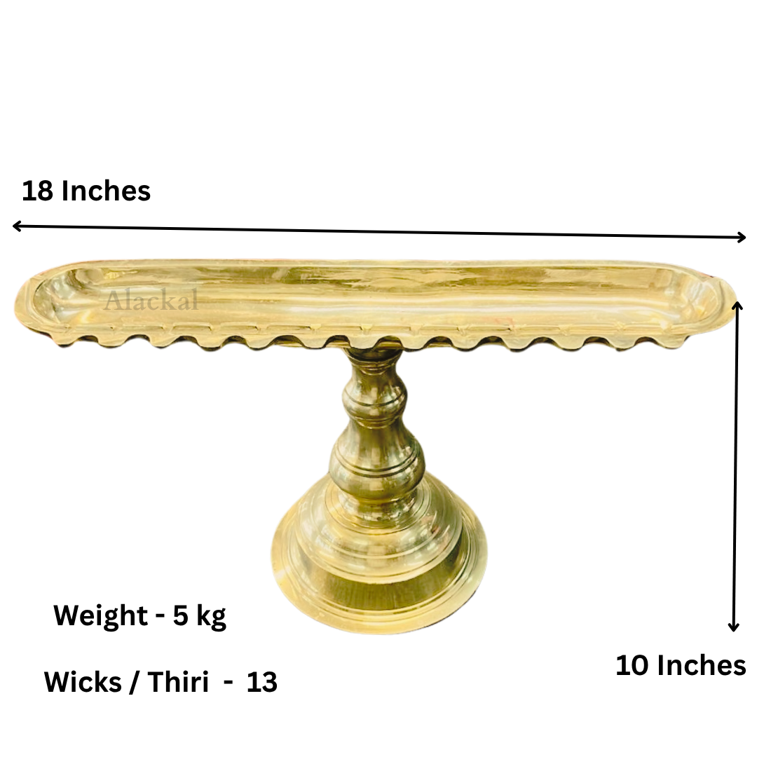 “Handmade brass temple vilakku made in Mannar Kerala”