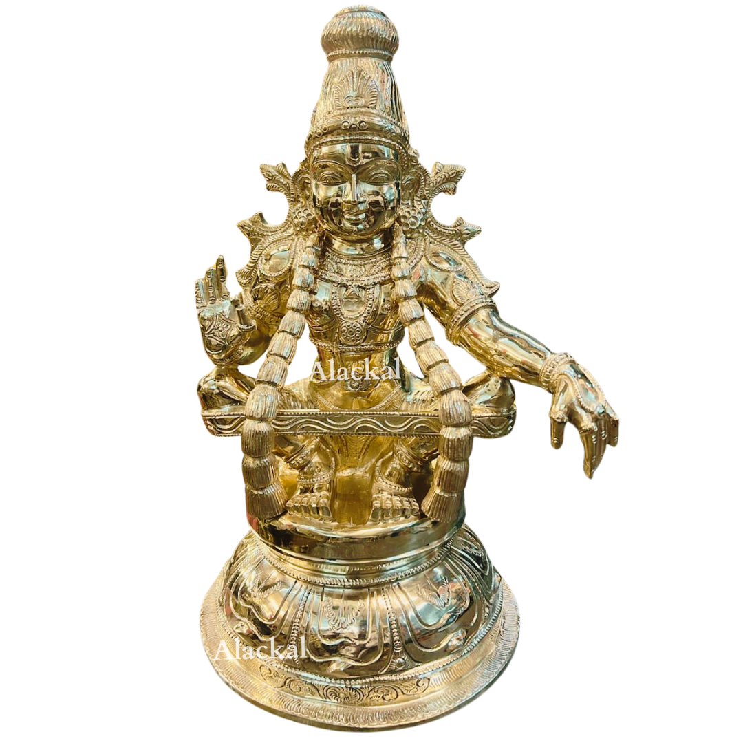 Handcrafted Panchaloha Swami Ayyappa idol for temple and pooja room – Alackal Bell Metals Mannar