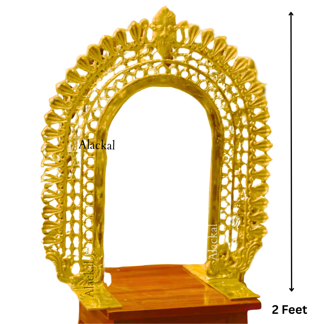 Kerala traditional brass prabha frame for temple idol