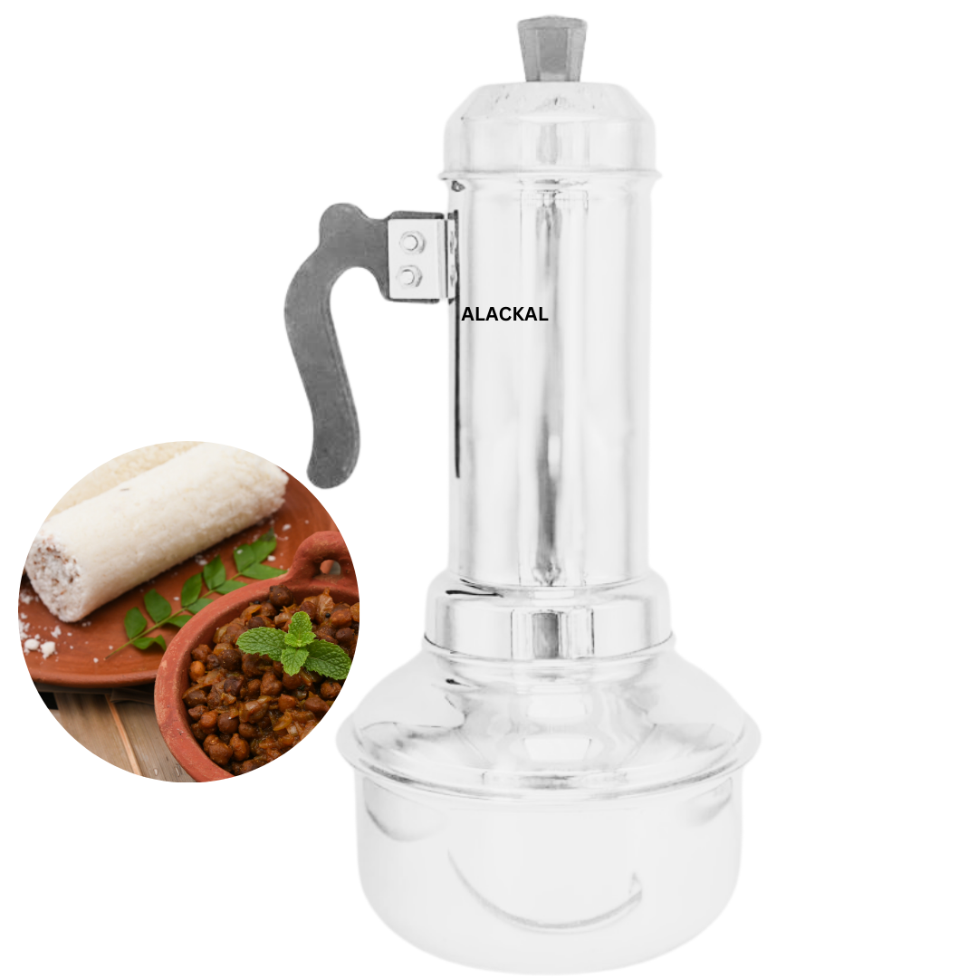Premium Steel Puttu Maker (Puttukudam) from Alackal Bell Metals Mannar for South Indian cooking