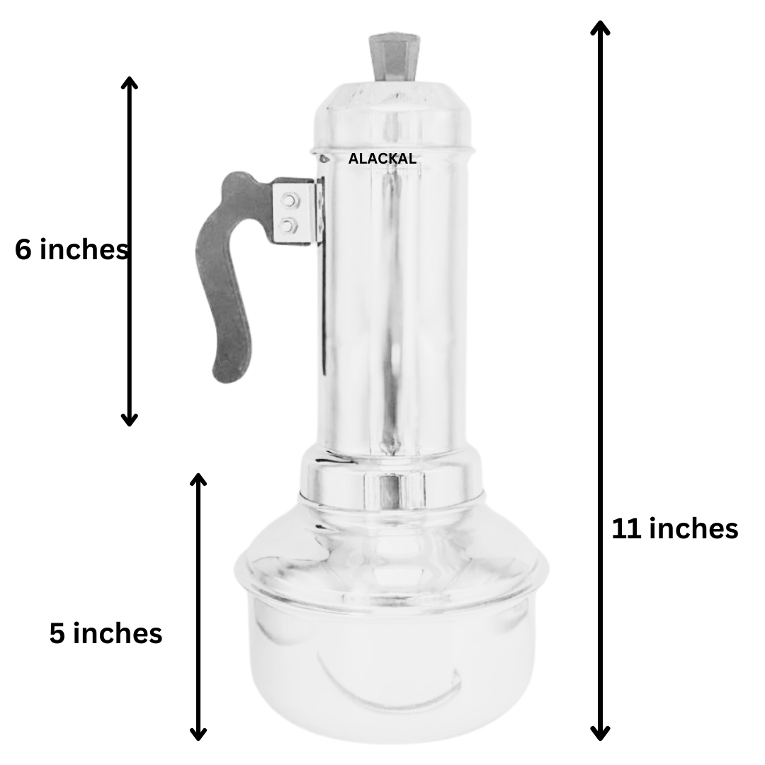 Premium Steel Puttu Maker (Puttukudam) from Alackal Bell Metals Mannar for South Indian cooking