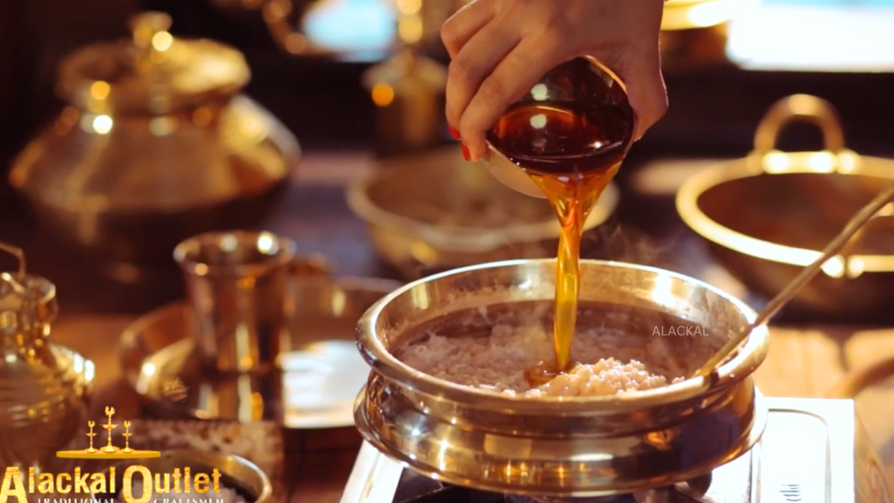 Load video: Traditional Kerala Payasam Making in Authentic Bronze Uruli | Alackal Bell Metals Mannar | Onam Vishu Sadhya Special. Watch the making of Kerala’s traditional Onam Payasam in a handmade bronze Uruli from Alackal Bell Metals, Mannar. Perfect for festive cooking. #Onam2025 #BronzeUruli #PayasamMaking #AlackalBellMetals #KeralaTradition #HandmadeInKerala