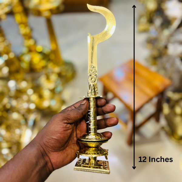 "Traditional Kerala Brass Pallival Udavasal Temple Ritual Accessory