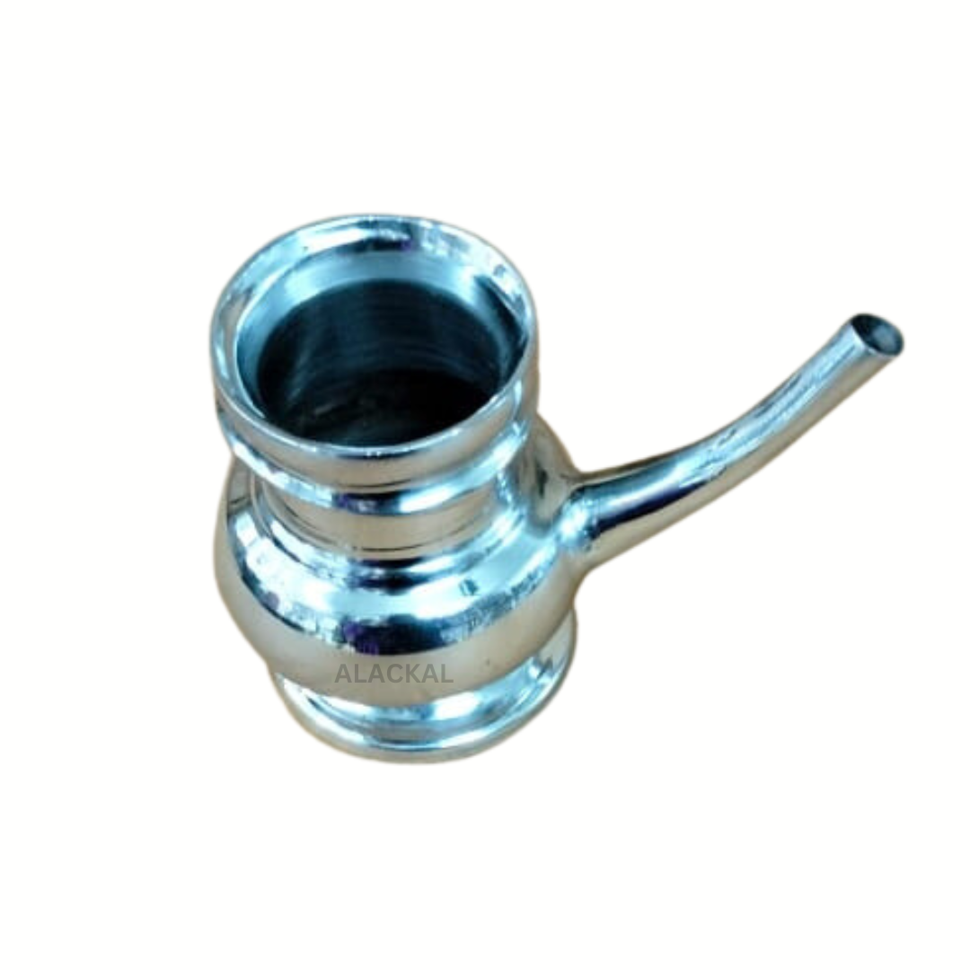 Traditional Kerala pooja water vessel – steel kindi for temple and home use