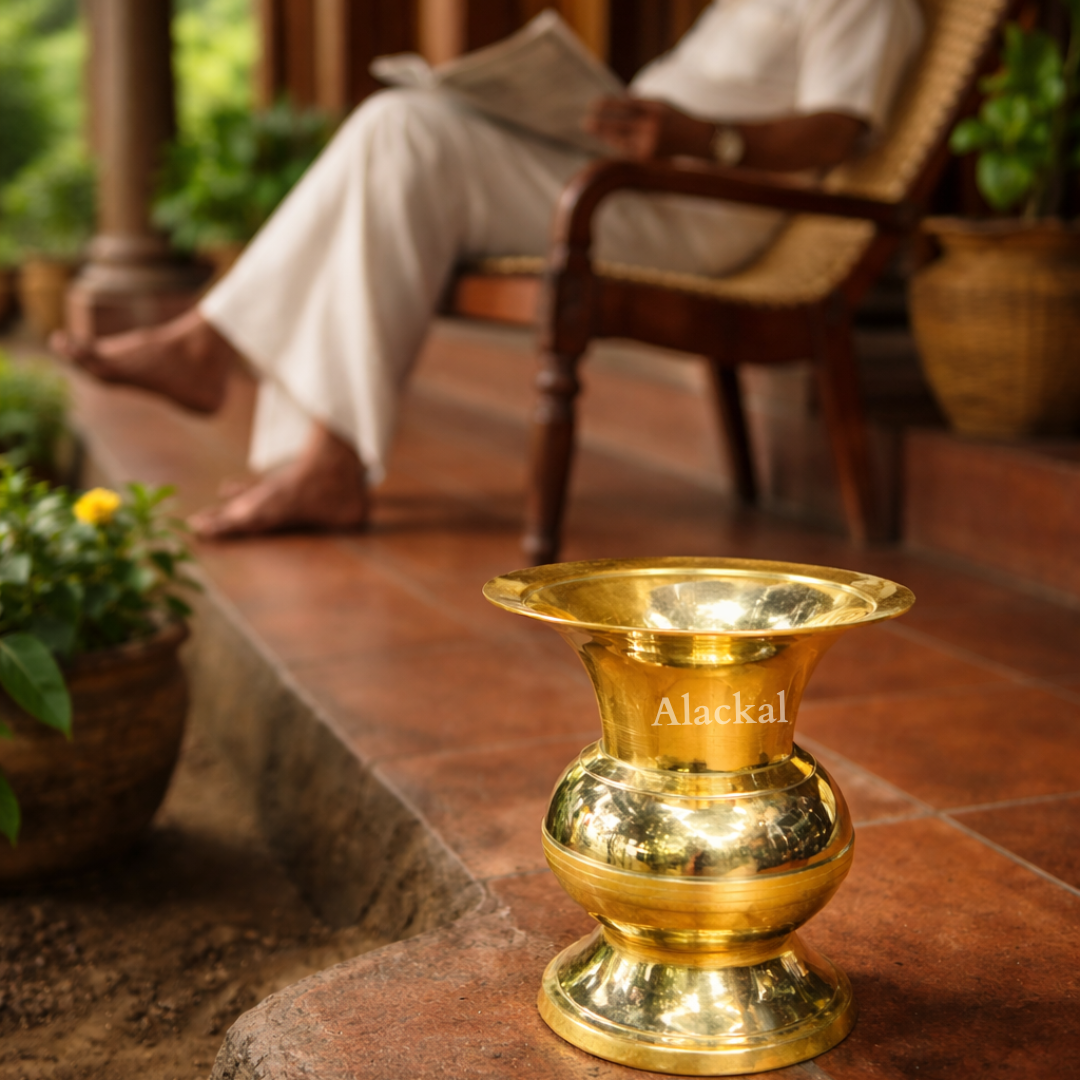 TRADITIONAL BRASS SPITTOON | KOLAMBI | TOBACCO DIPPING POT